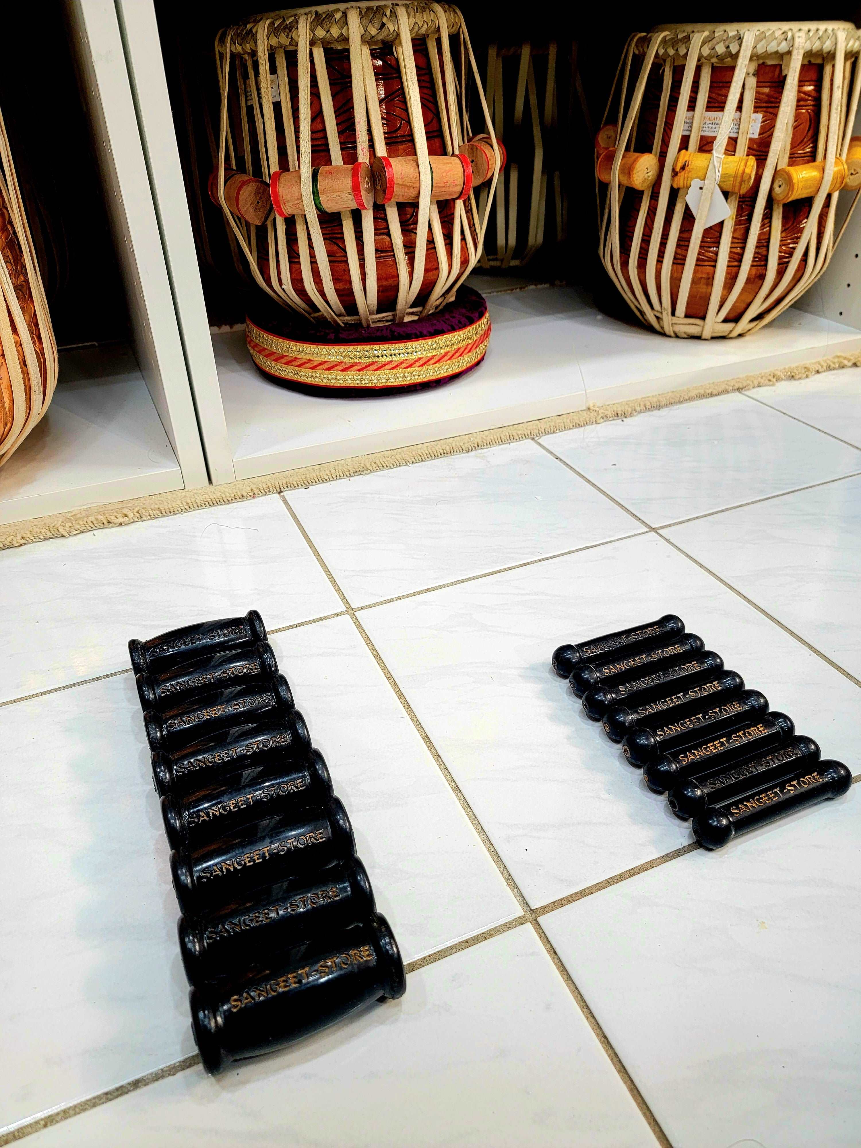 Black Polished Sangeet Store Bayan & Dayan Ghatta Sets (16 piece - both Dayan & Bayan) - Image 7